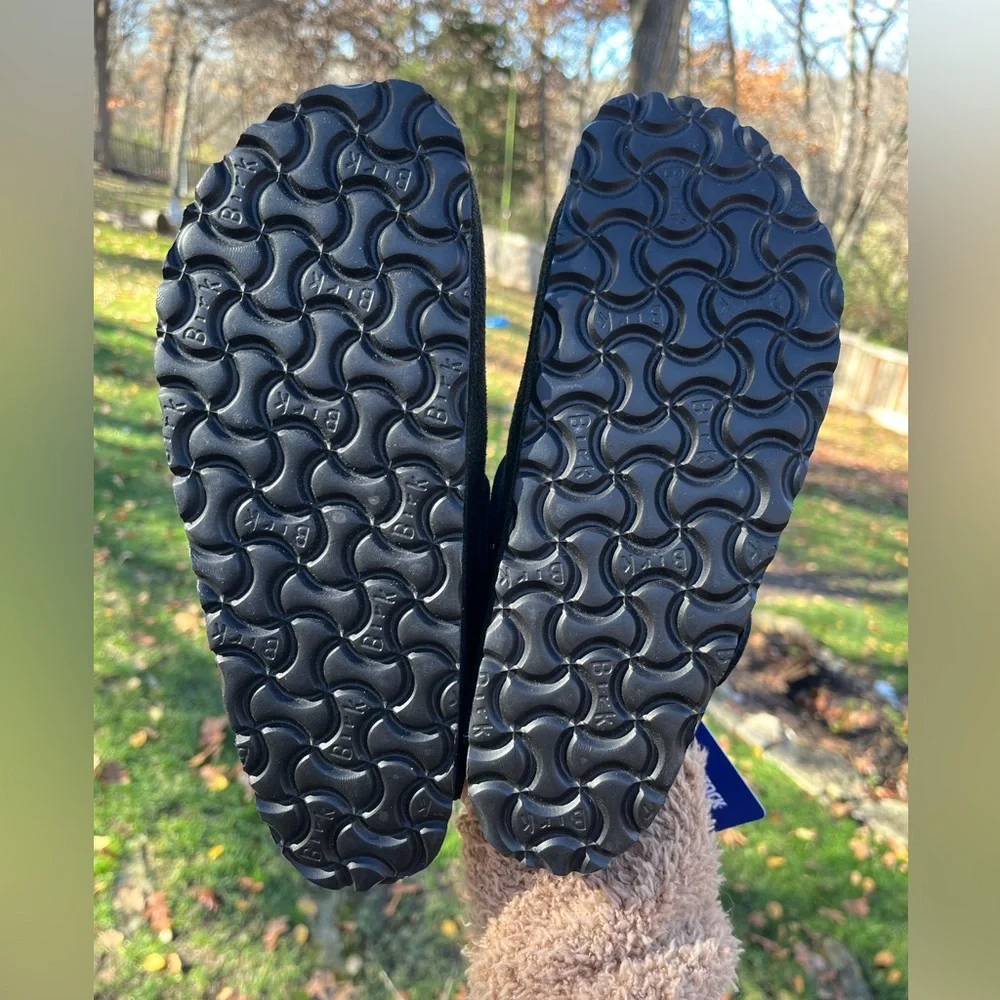 🖤BIRKENSTOCK BOSTON SHEARLING IN BLACK SUEDE CLOGS SHOES 37 EU 6 US NARROW - Picture 9 of 10
